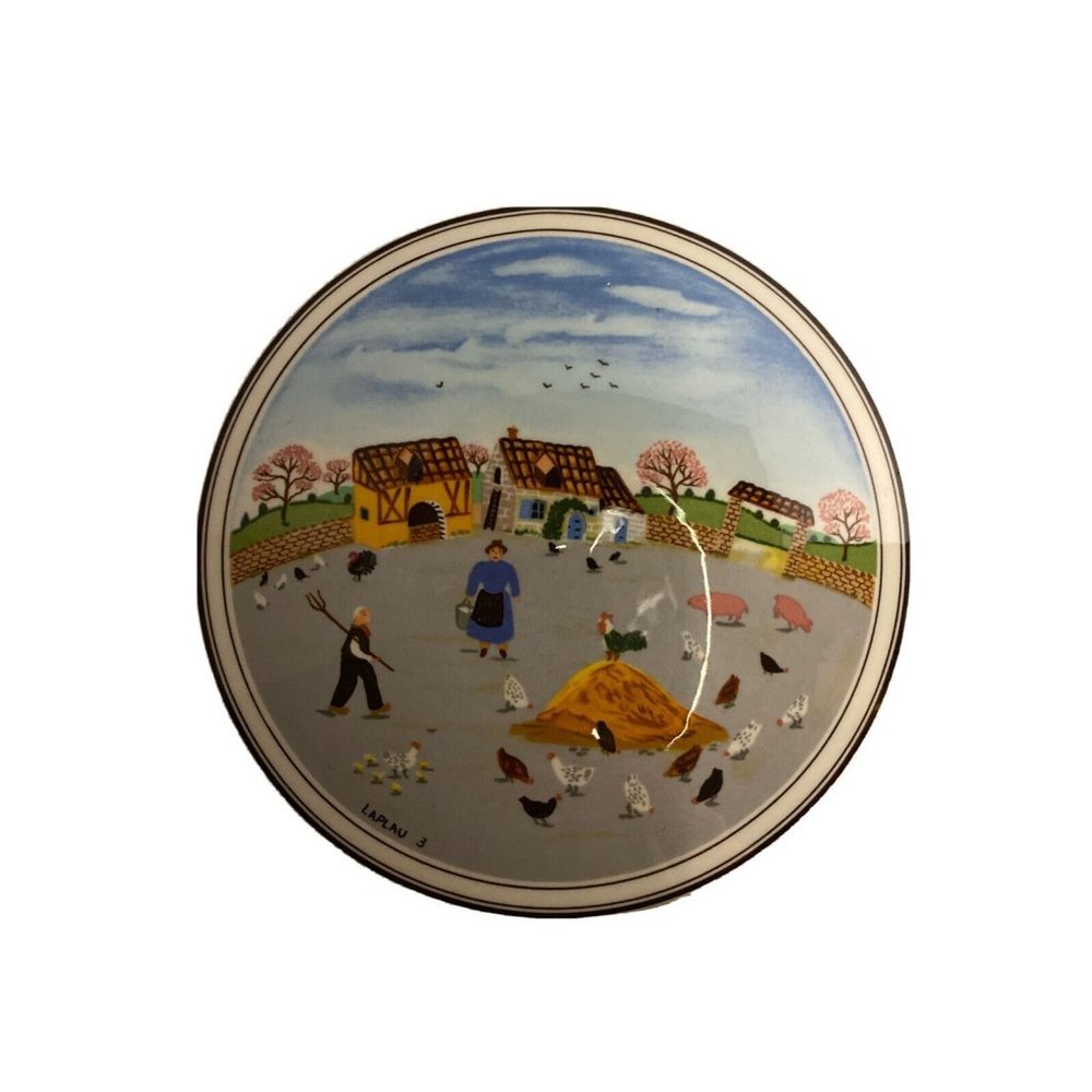 Porcelain Trinket Nut Candy Dish Design Naïf Farm Country VILLEROY & BOCH Laplau